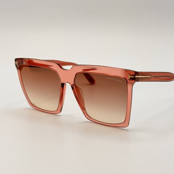Tom Ford Sunglasses SABRINA TF764 72G Pink Oversized Square Brown Gradient 58mm main image 8